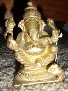 Ganesha, the remover of obstacles. Like St. Joseph the seller of homes. I was the biggest obstacle and finally got out of my own way. 