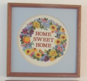 Home is where we can ground ourselves and share with others. I hand embroidered this piece.