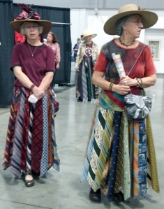 I see these ladies at every quilt show in their skirts made from  ties.  I have lots of ties to create with, just not enough hours...yet. 