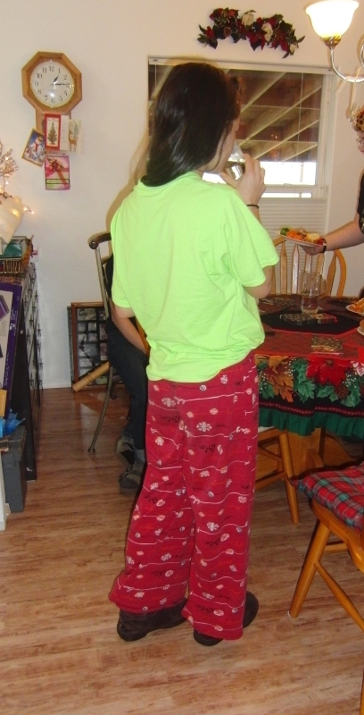 Does anyone understand why a teenager must wear pajamas all day Christmas day when visiting family?